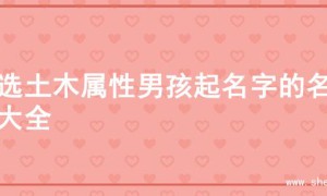精选土木属性男孩起名字的名字大全