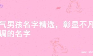 大气男孩名字精选，彰显不凡格调的名字