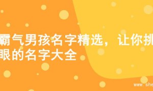 超霸气男孩名字精选，让你挑花眼的名字大全