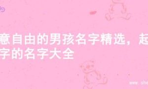 寓意自由的男孩名字精选，起名字的名字大全
