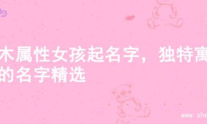 土木属性女孩起名字，独特寓意的名字精选