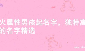 木火属性男孩起名字，独特寓意的名字精选