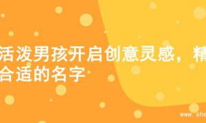 为活泼男孩开启创意灵感，精选合适的名字