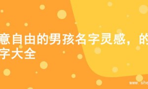 寓意自由的男孩名字灵感，的名字大全
