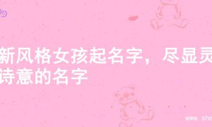清新风格女孩起名字，尽显灵动诗意的名字