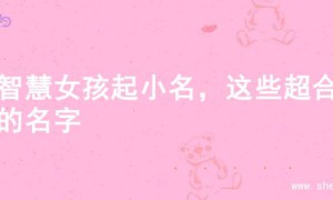 为智慧女孩起小名，这些超合适的名字
