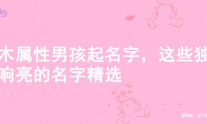 土木属性男孩起名字，这些独特响亮的名字精选