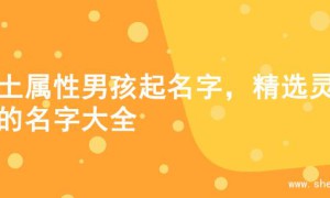 木土属性男孩起名字，精选灵感的名字大全