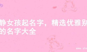 文静女孩起名字，精选优雅别致的名字大全