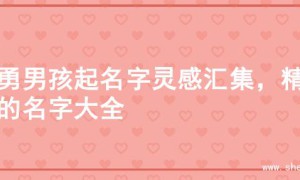 英勇男孩起名字灵感汇集，精彩的名字大全