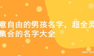 寓意自由的男孩名字，超全灵感集合的名字大全